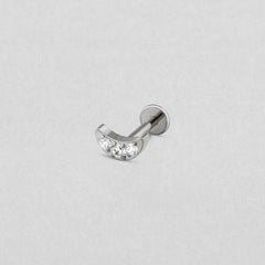 TOP MOON CZ SILVER