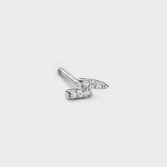 Lightning Bolt Earring with Zirconia
in Rhodium-Plated Sterling Silver