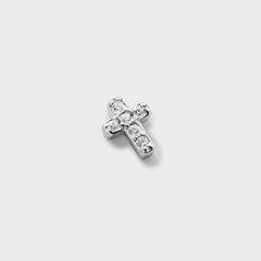 Cross Piercing with
Zirconia in Sterling Silver