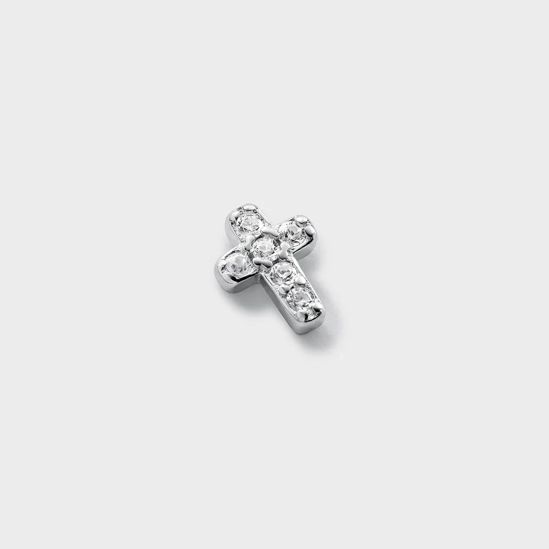 Cross Piercing with
Zirconia in Sterling Silver