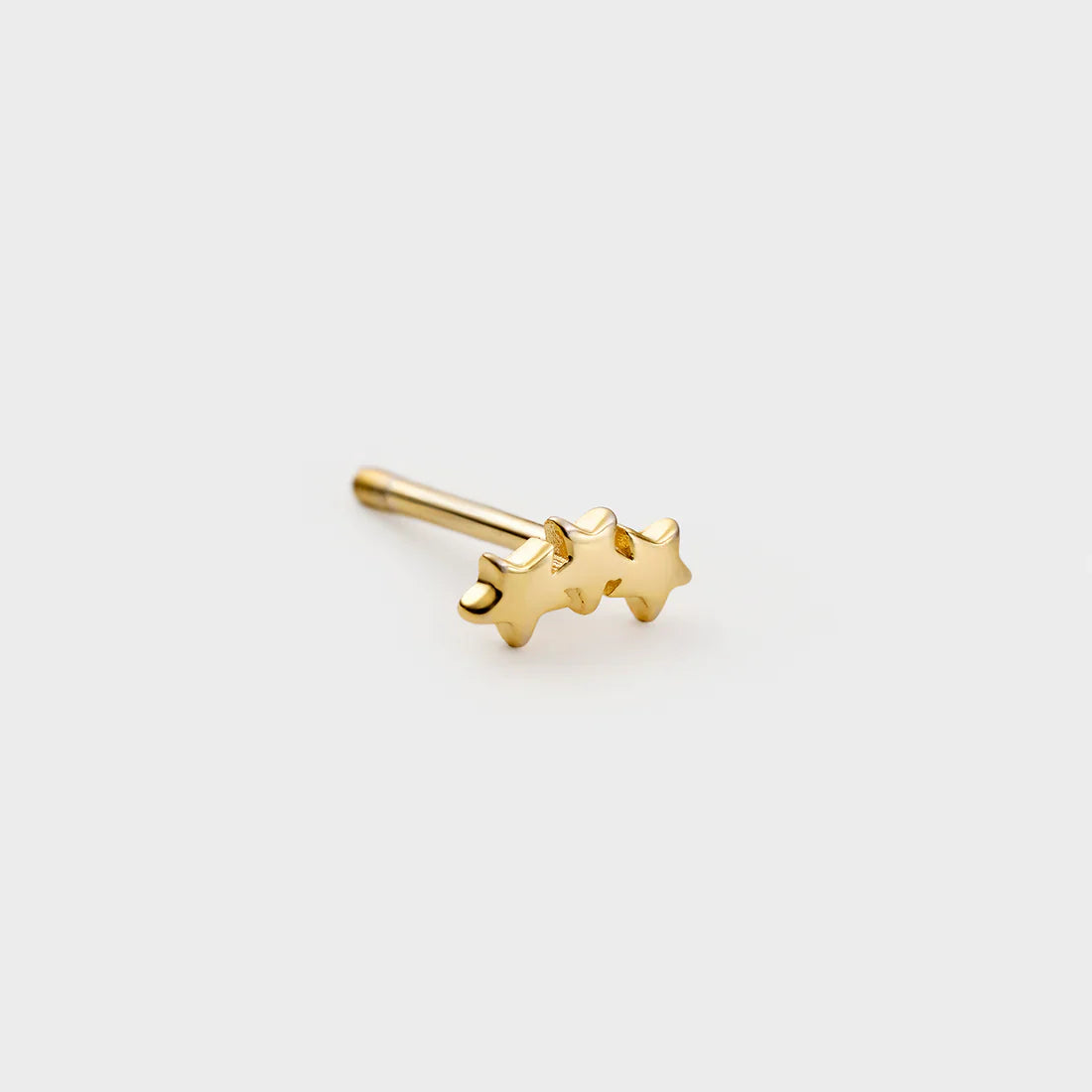 Piercing with Three Mini Stars
in Silver Plated in 18K Gold